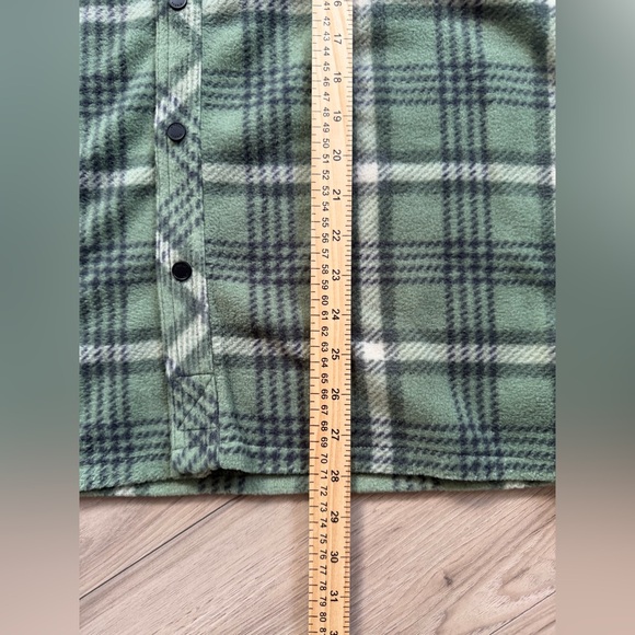 O’neill mens super fleece icecap Green Plaid snap-Up Shirt $65 retail Sz Large - Picture 4 of 8